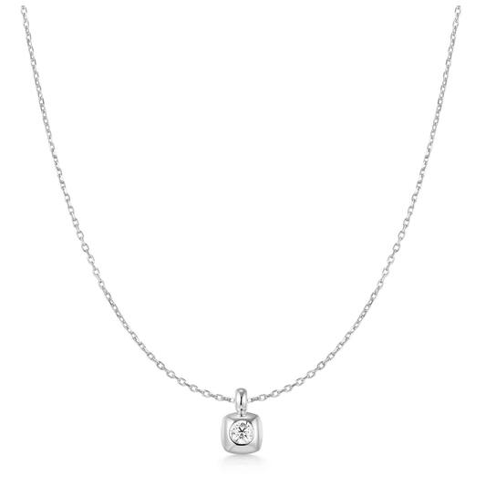  Tide Echo - Colliers maillons - Argent / Rhodié - Zircone - 45cm